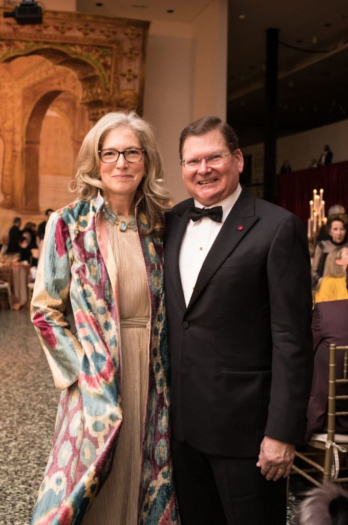 Art of the Islamic Worlds curator Aimee Froom, Bruce Baganz at the Museum of Fine Arts, Houston Art of the Islamic Worlds Gala. (Photo by Daniel Ortiz)