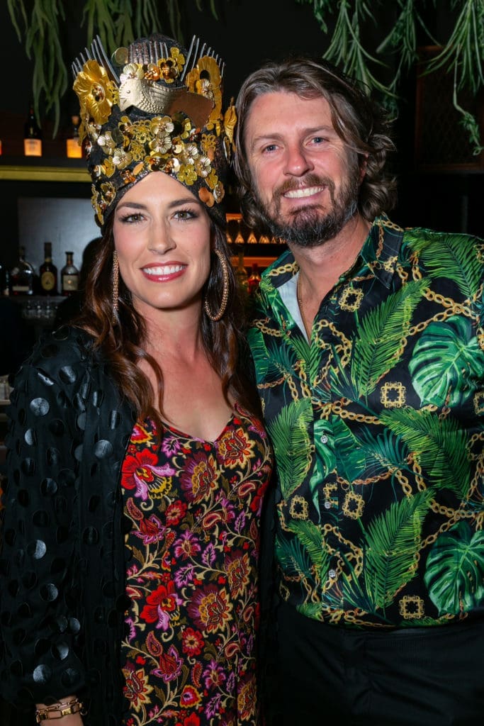Anna  & Scott Deans at the Gin Design Group fête at The Lymbar in The Ion. (Photo by Emily Jaschke)