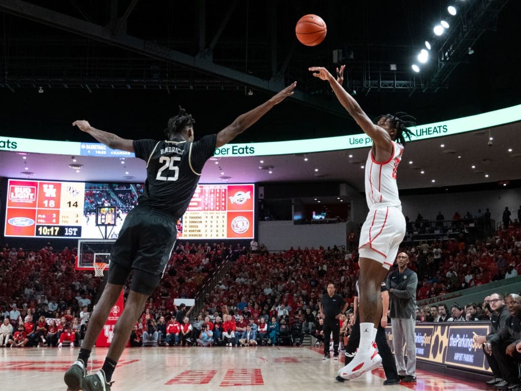  University of Houston guard Tramon Mark has turned himself into a much better long range shooter. (Photo by F. Carter Smith) 