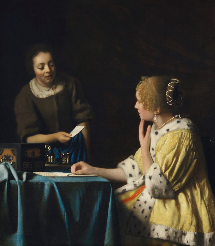 Johannes Vermeer's "Mistress and Maid," c. 1665-67, (Courtesy The Frick Collection, New York; Photo by Joseph Coscia Jr)