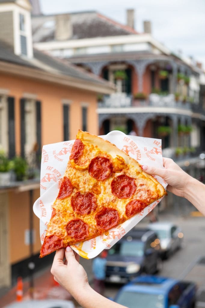 The Fat Boy's PIzza Slice is reputed to be "the World's Biggest." It is available in 10-inch, 16-inch and 30-inch sized pizza pies. (Photo by Photos Courtesy of Fat Boy's Pizza)