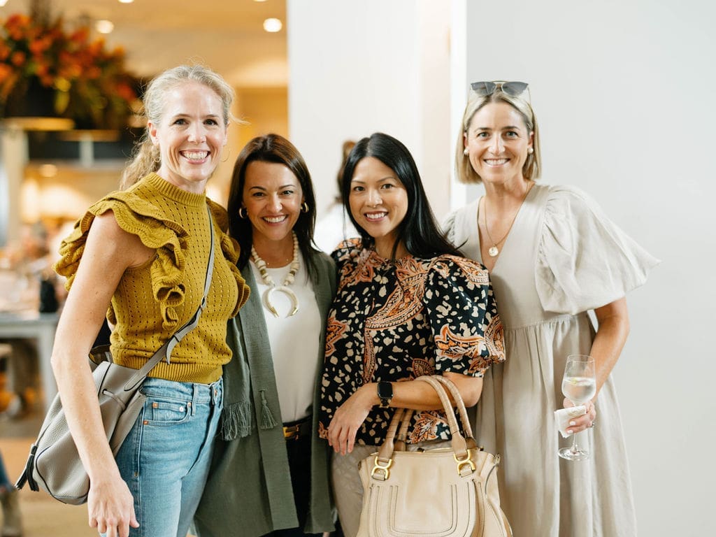 Becca Gips, Chelsea Pacey, Nancy Bihlmaier, Carrie Trainer at Marcia Smart's book signing for 'Dinner is Done.'