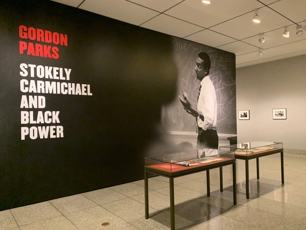 A view of the entrance to the Gordon Parks: Stokely Carmichael and Black Power exhibit, on view at the Museum of Fine Arts, Houston through January 16, 2023. (Photo by Ericka Schiche)