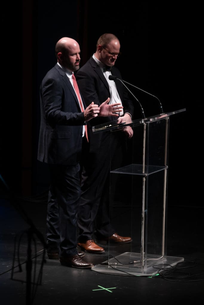 Sam Tucker, Frank Tucker at The Brookwood Community gala at Hobby Center for the Performing Arts. (Photo by Daniel Ortiz)