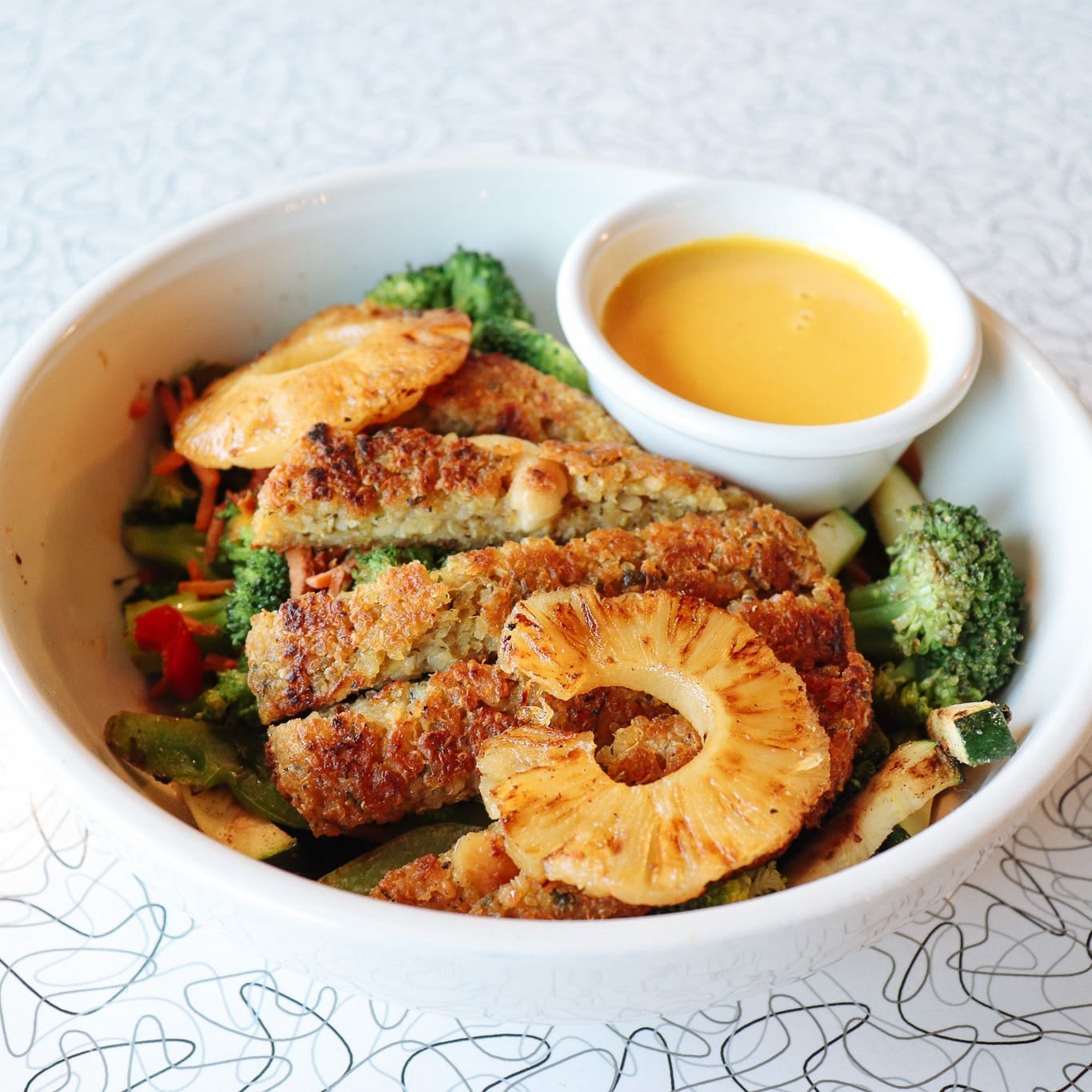Vegan – Spiral Diner’s classic Bunny Bowl is always vegan but never boring.