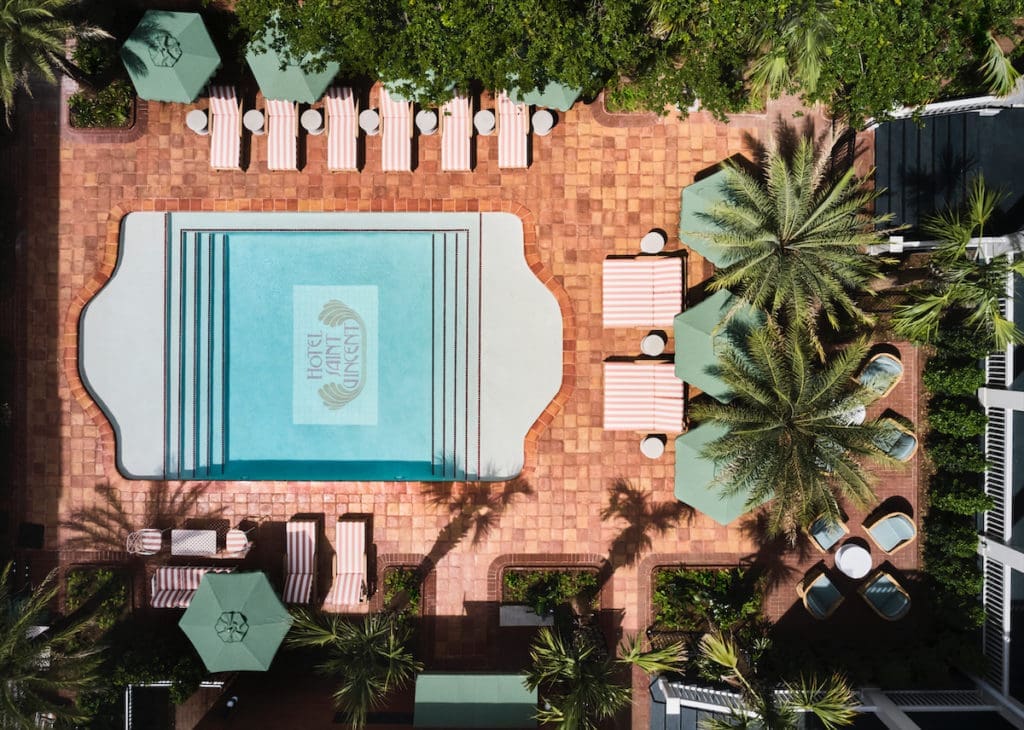 An aerial view of Hotel Saint Vincent, by MML Hospitality. 