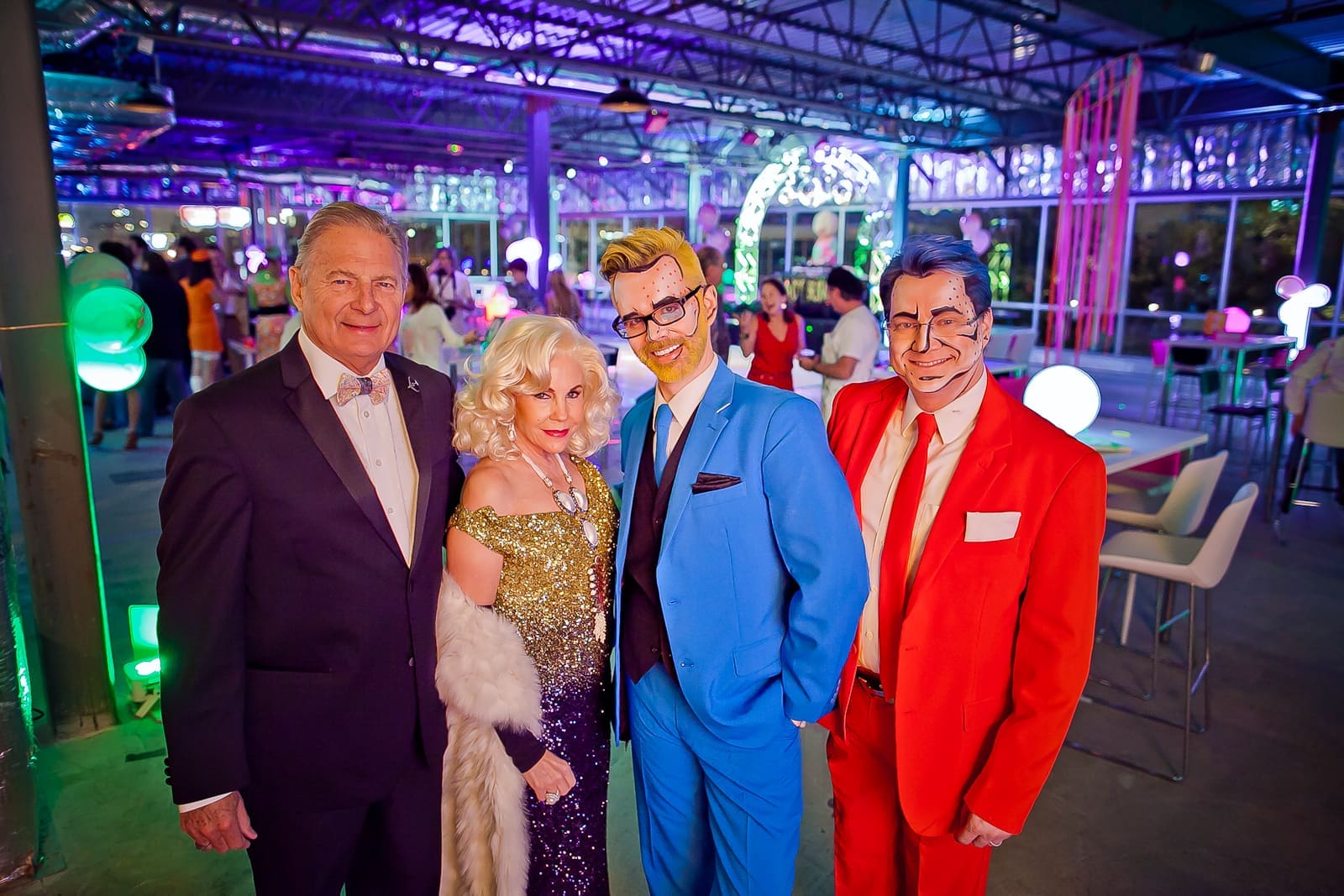 Charles Ward, Carolin Farb, Michael Pearce, Matt Burrus at 2016's The Paint Ball (Photo by Morris Malakoff)