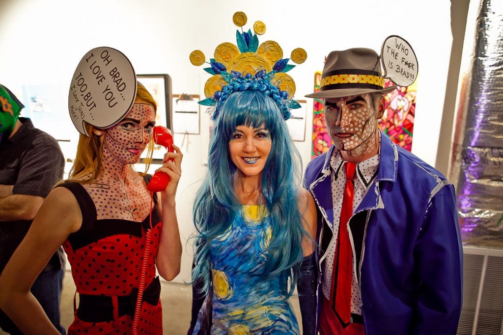 Emmelie Kopp, Marita Fairbanks, James Bell at 2016's The Paint Ball (Photo by Morris Malakoff)