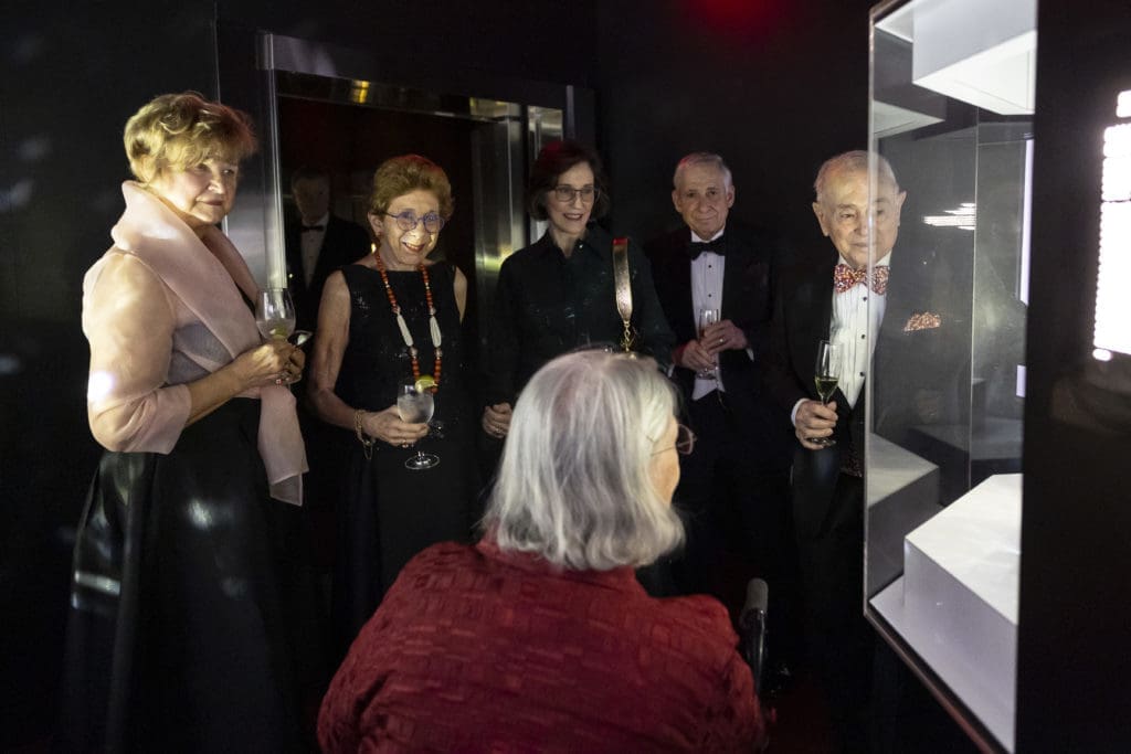Irena Witt, Liz Grimm & Jack Roth, Dr. Ellen Gritz &Milton Rosenau at the Ars Lyric gala held at the Houston Museum of Natural Science. (Photo by Annie Mulligan)