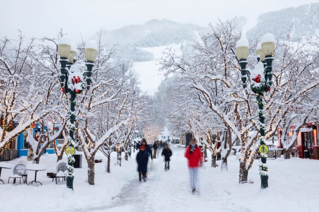 Aspen, Colorado during ski season. 