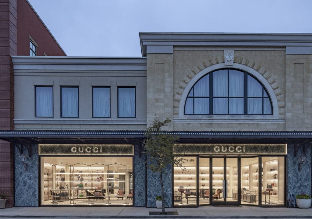 Gucci moved into The Woodlands with a swank boutique in Market Street.  (Photo by Pablo Enriquez)