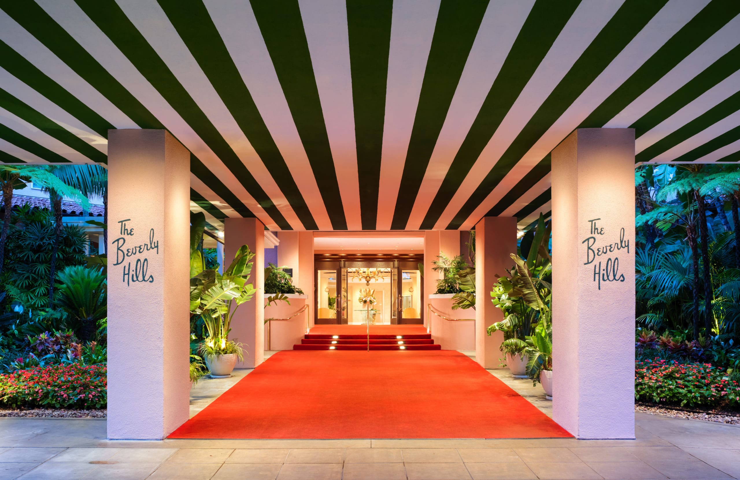 The Beverly Hills Hotel Red Carpet Entrance