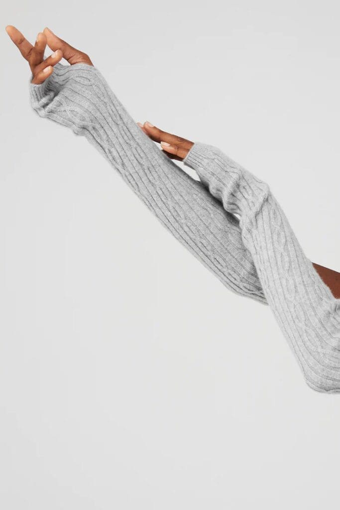ALO Cable Knit Arm Warmers, $64