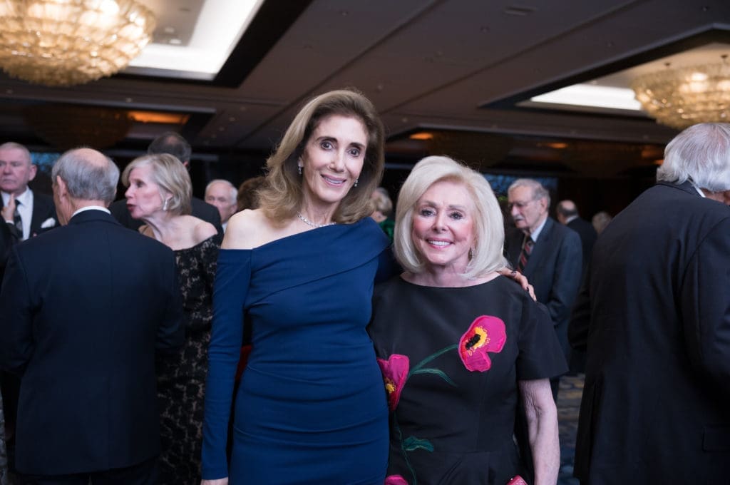 Carol Case, Rhona Caress at the Seven Acres gala, held at the Hilton Americas-Houston. (Photo by Daniel Ortiz)