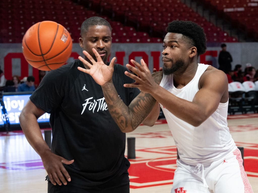 Former University of Houston assistant coach Quannas White did plenty of work with UH point guard Jamal Shead. (Photo by F. Carter Smith)