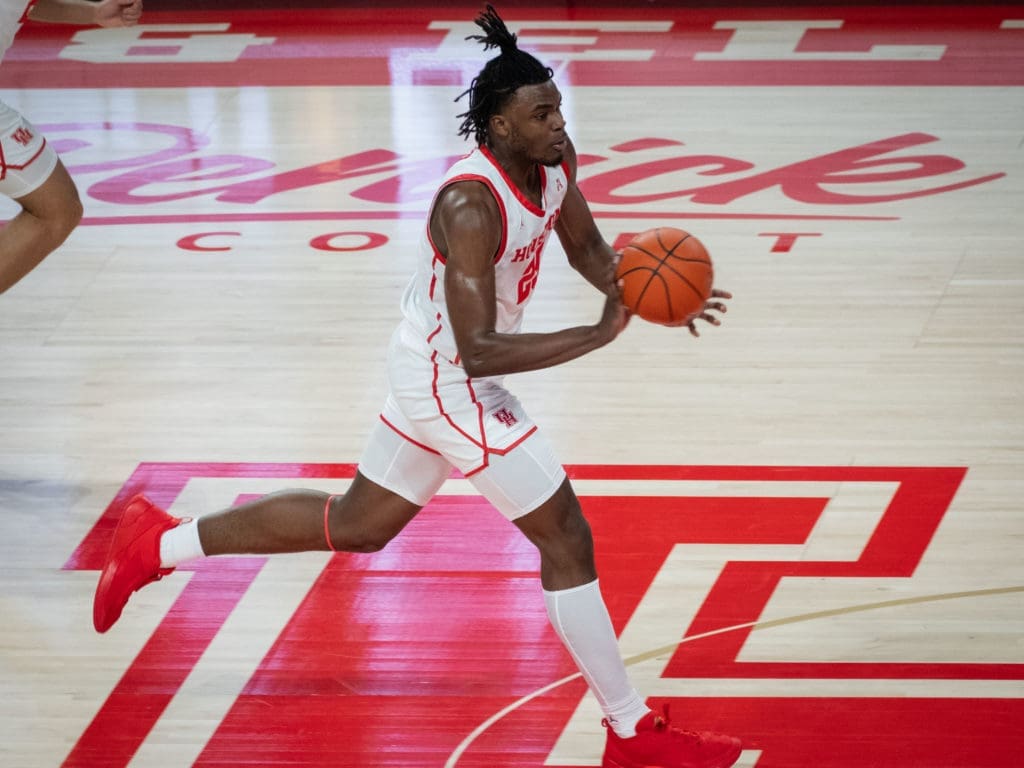 University of Houston super freshman Jarace Waker can create for others and handle the ball too. (Photo by F. Carter Smith)