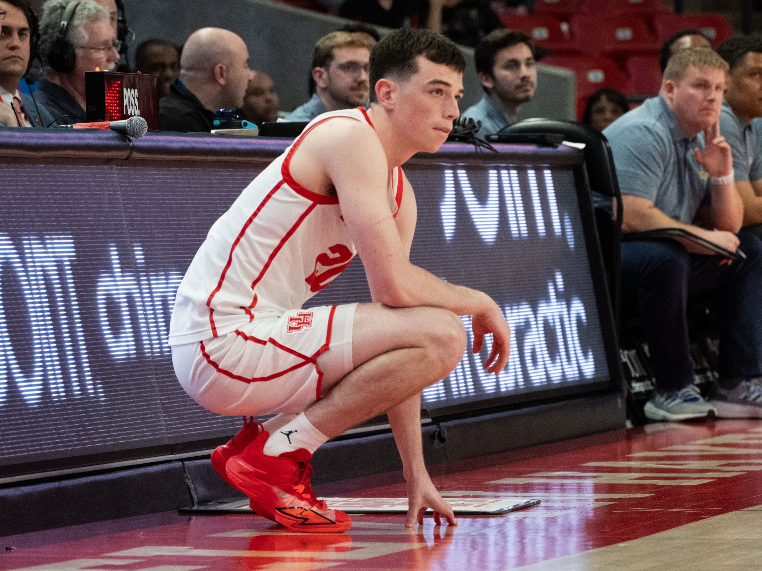 The Fertitta Center crowd is always happy to see UH guard Ryan Elvin checking into the game. (Photo by F. Carter Smith)