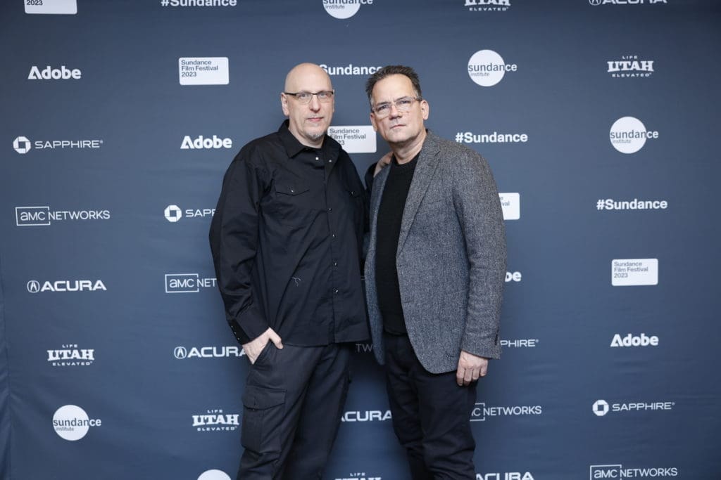 Directors of “Willie Nelson & Family”Thom Zimny and Oren Moverman attend the film’s World Premiere at the Sundance Film Festival © 2023 Sundance Institute | photo by Maya Dehlin.