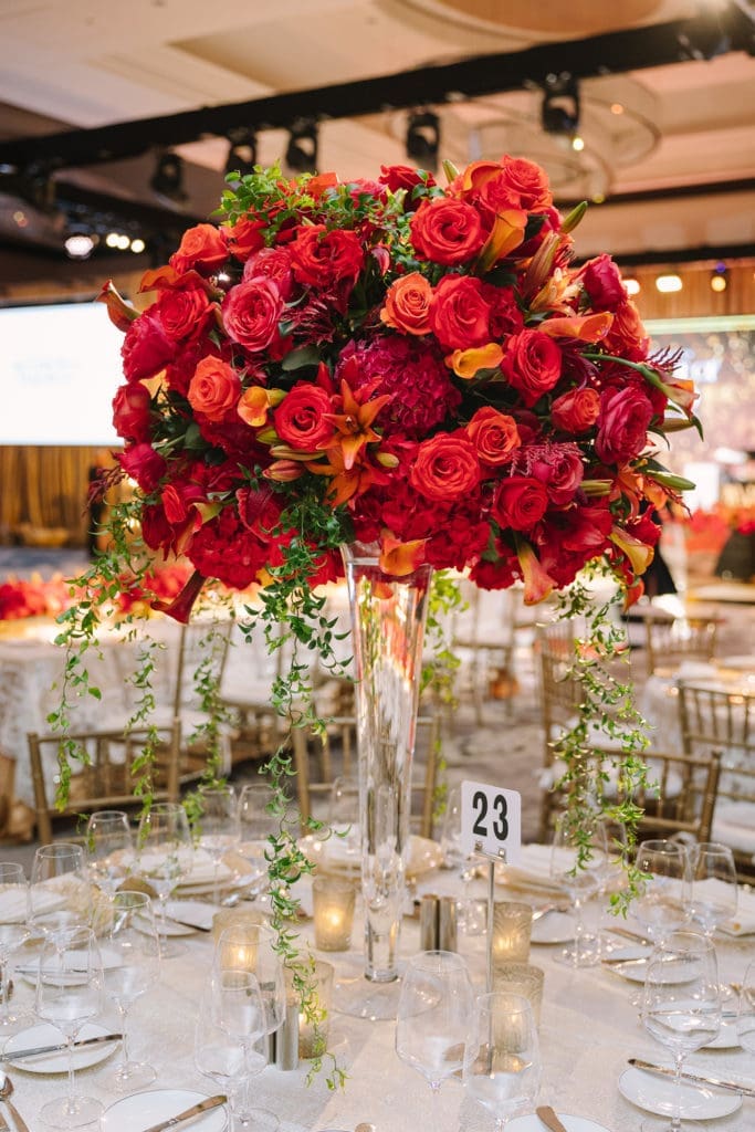 Thousands of roses decorate the Post Oak Hotel for the Houston Symphony's 'The Golden Age of Hollywood' gala. (Photo by Johnny Than)