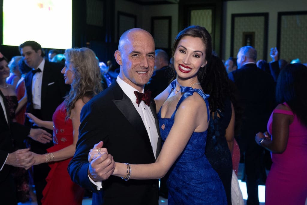 Dr. Jorge & April Salazar at the American Heart Association 'Heart Ball' held at The Post Oak Hotel. (Photo by Wilson Parish)

