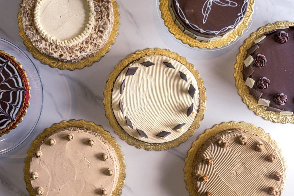 French-style cakes made daily are apropos for any occasion.  (Photo by Jenn Duncan)