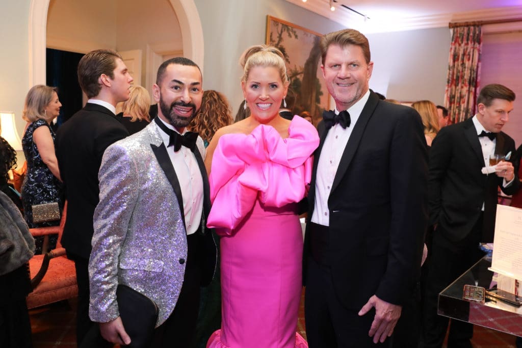 Fady Armanious, Amanda Boffone, Bill Baldwin at the Junior League of Houston Charity Ball (Photo by Priscilla Dickson)