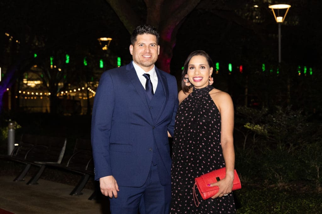 Jason Salas & Lacey Dalcour Salas at the Gala on the Green benefiting Discovery Green. (Photo by Lawrence Elizabeth Knox)