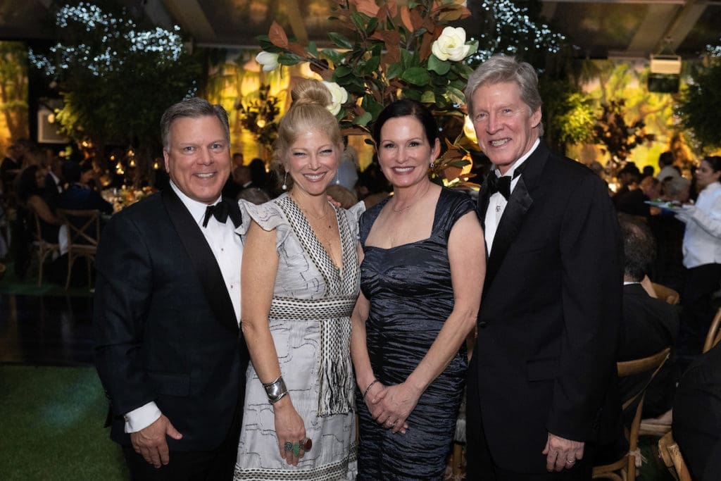 Jonathan & Margaret Cox, Cabrina & Steven Owsley at the Houston Ballet Ball, held in a state-of-the-art tent at the Margaret Alkek Williams Center for Dance  (Photo by Wilson Parish)