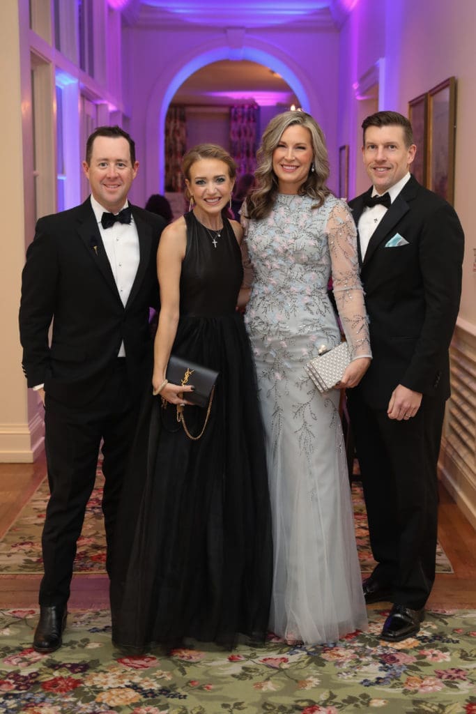 Jordan  Megan Brown, Bethany & Ben Buchanan at the Junior League of Houston Charity Ball (Photo by Priscilla Dickson)