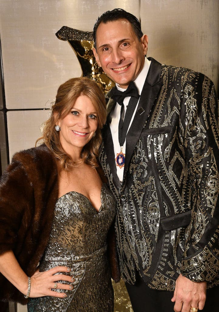 Kelly Wainscott, Craig Kovacevich  at the San Luis Salute Mardi Gras ball at the Galveston Island Convention Center at The San Luis Resort. (Photo by Dave Rossman)