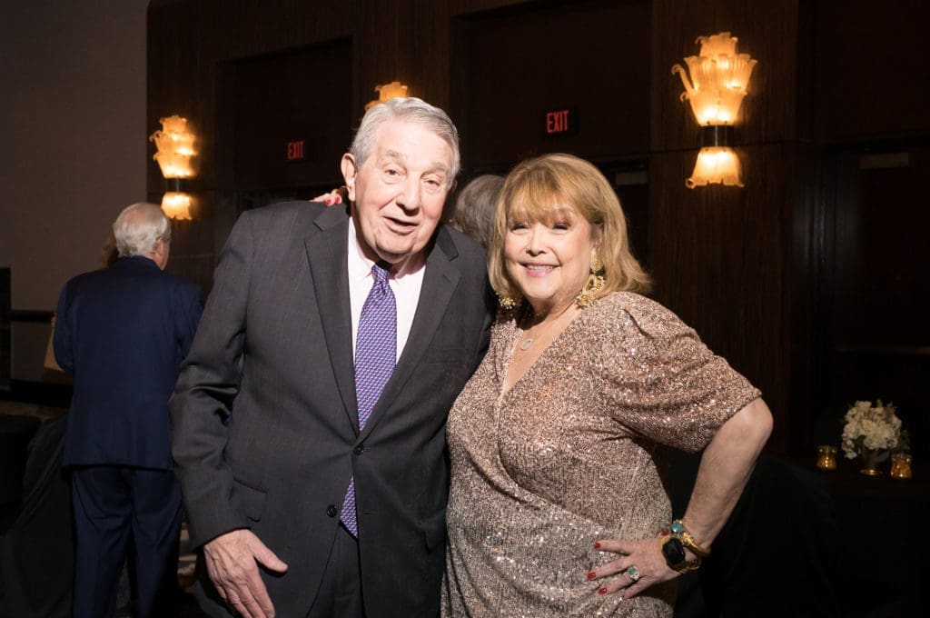 Larry Buck, Marilu Garza at the Seven Acres gala at the Hilton Americas-Houston. (Photo by Daniel Ortiz)
