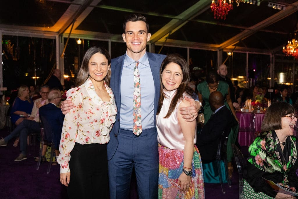 Karen Farber, Brandon Bourque, Lisa Helfman at the Gala on the Green benefiting Discovery Green. (Photo by Lawrence Elizabeth Knox)