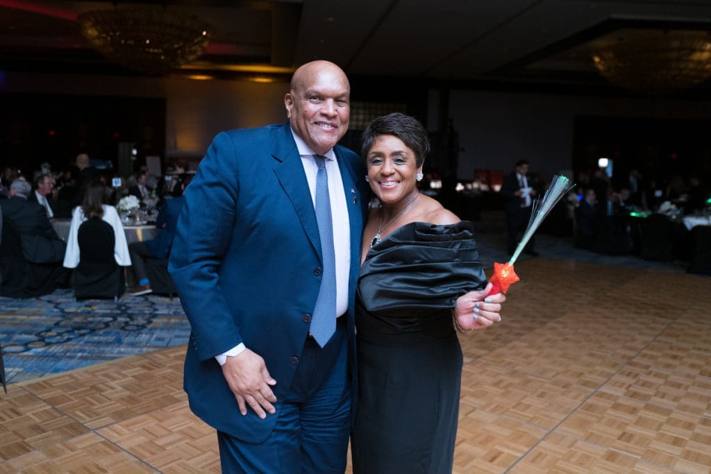 Lou Gregory & Linda Lorelle at the Seven Acres gala at the Hilton Americas-Houston. (Photo by Daniel Ortiz)