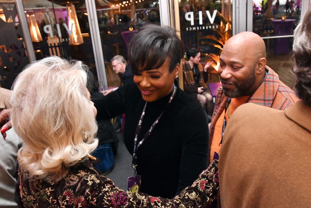 Lynn Wyatt, Bun B & Queenie Walls at the Cirque du Soleil KOOZA premiere.  (Photo by Alex Montoya)