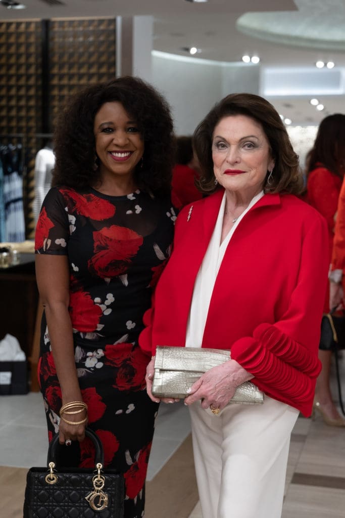 Jacquie Baly-Craig, Beth Wolff at Saks Fifth Avenue for the Houston Sweethearts tea party. (Photo by Daniel Ortiz)