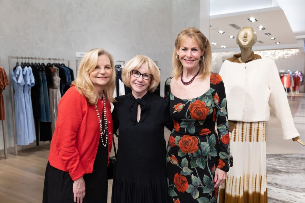  Kim Padgett, Dr. Susan Osterberg, Cheryl Byington at Saks Fifth Avenue for the Houston Sweethearts tea party. (Photo by Daniel Ortiz)