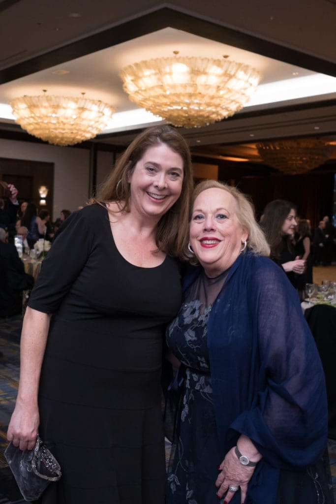 Stephanie Morris, Bebe Falik at the Seven Acres gala, held at the Hilton Americas-Houston. (Photo by Daniel Ortiz)