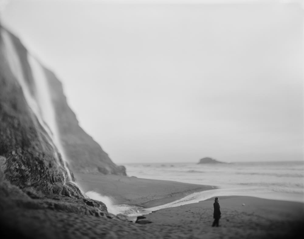 Tomiko Jones' "Fall," 2016. This series, Hatsubon, by Tomiko Jones reflects on the grief of losing her father. This beautiful series has been shown at Art League and Foto Relevance. She specifically printed this work on paper instead of silk for HCP. 