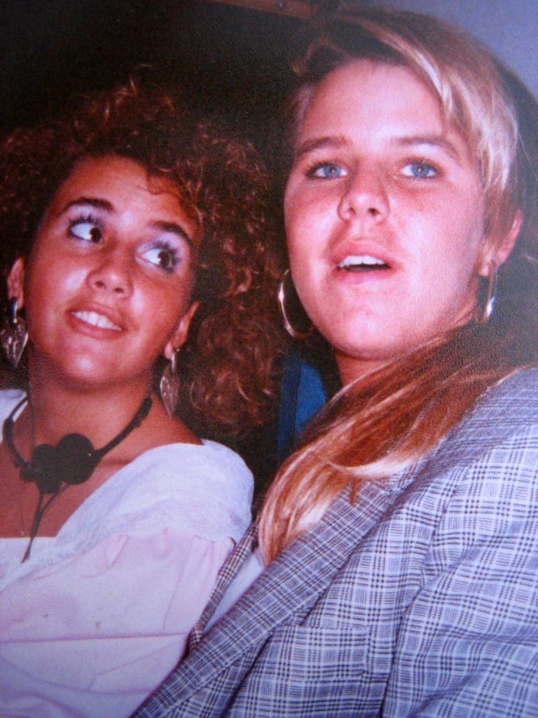 Authors Jeannie Long and Michele Alexander in 1988 (Images provided by Michelle Alexander and Jeannie Long)