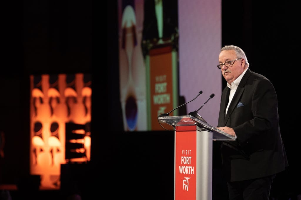 CEO of Visit Fort Worth, Bob Jameson, touts the success and the future at the 10th annual meeting. (Photo by Leo Wesson)