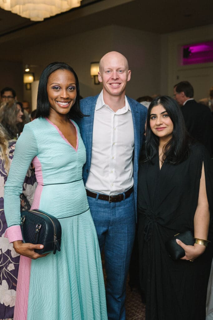 Alecia Harris, Eivind Moen, Sanaa Sahi at Houston Center for Photography's Print Auction & Dinner (Photo by Johnny Than)