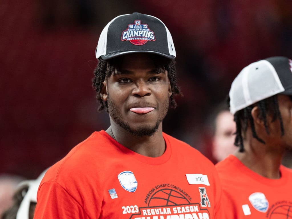 UH super freshman Jarace Walker will be an NBA Lottery Pick this June. But first he's winning big at Houston.  (Photo by F. Carter Smith)