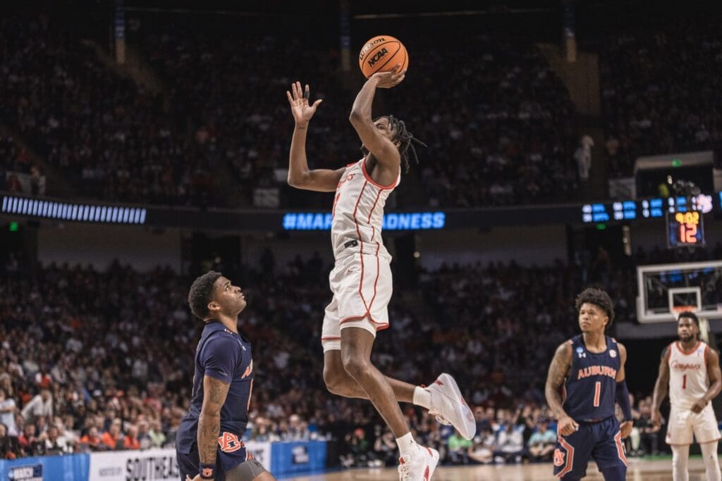 UH guard Tramon Mark did whatever he wanted against Auburn's smaller guards, scoring 20 of his career-high 26 points in the second half in Houston's comeback NCAA Tournament win. (@UHCougarMBK)