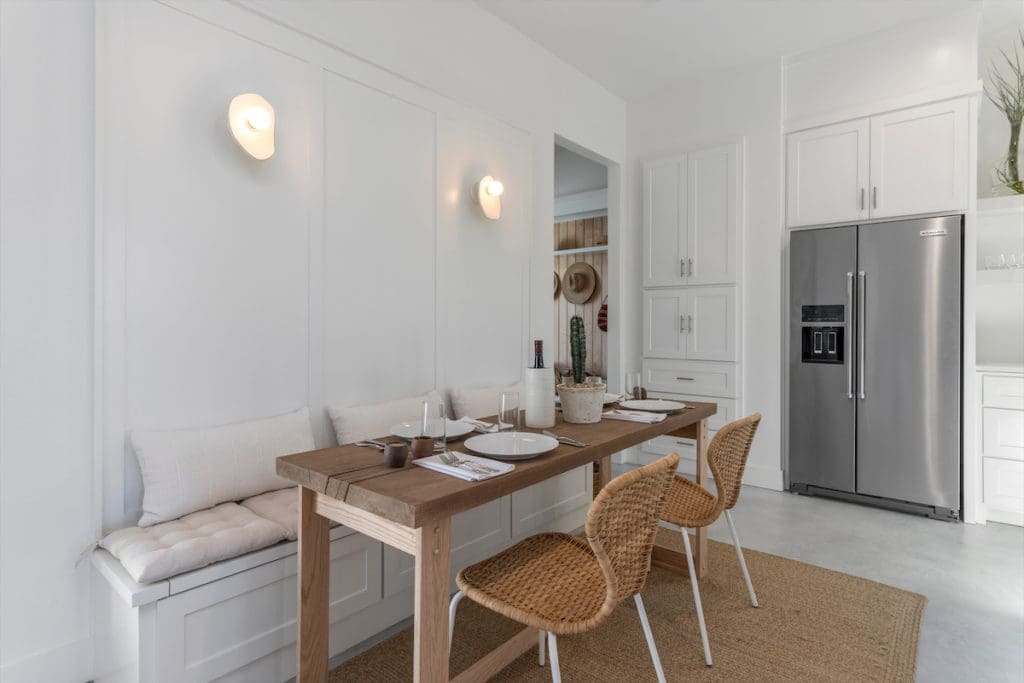 A dining nook.