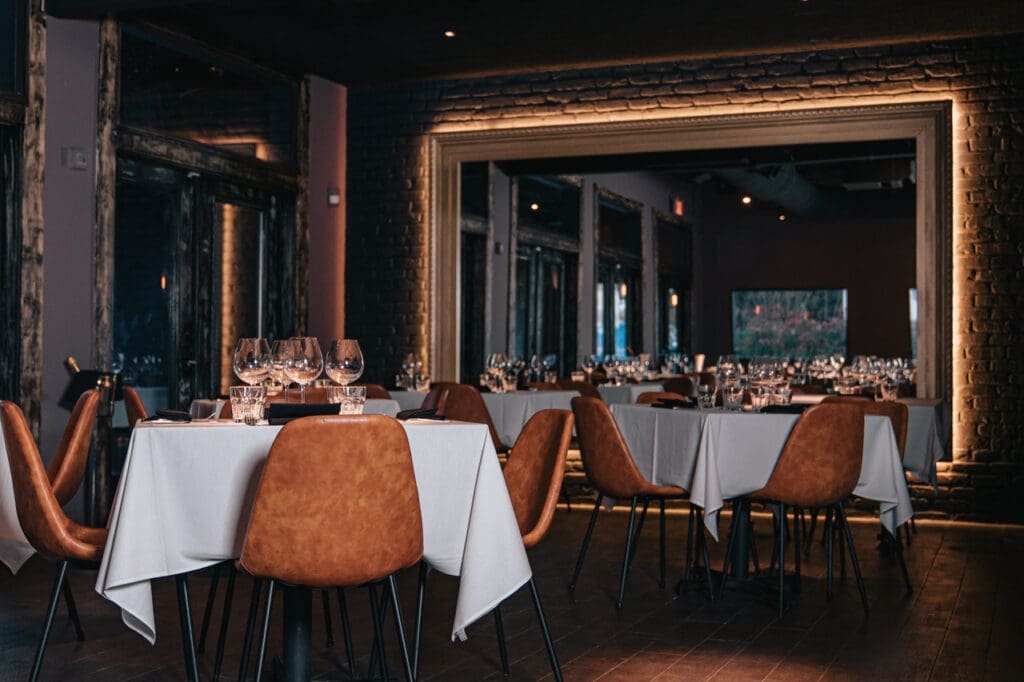 Inside the new French boite, PS-21 on Richmond Avenue. (Photo by Interiors: Raydon Creative, Food and Drink: Harold Cua)