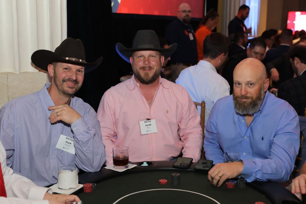 Mark Sanders, Jacob Boles, Matt Diffendal at the Oil & Gas Texas Hold ‘Em Tournament benefiting YES Prep.