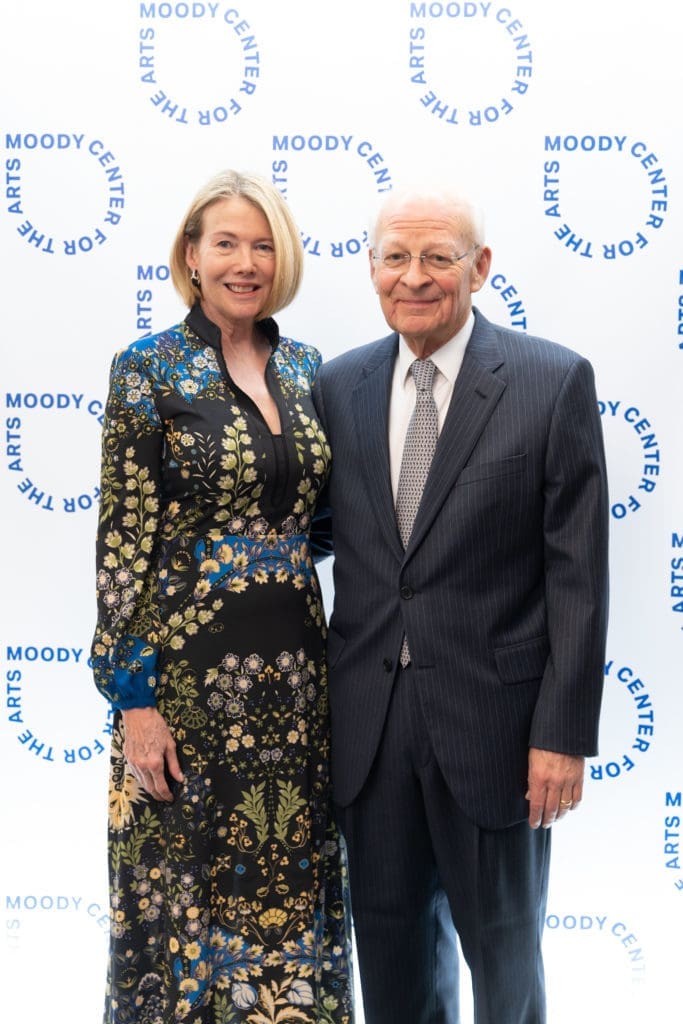 Co-chairs Kathleen & Bob Clarke at Moody Center for the Arts' A Dinner for the Moody  (Photo by Daniel Ortiz)