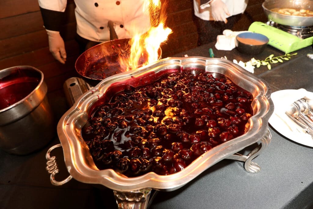 Flaming Cherries Jubilee (Photo by Danny Campbell and Rob Wythe/Wythe Portrait Studio)
