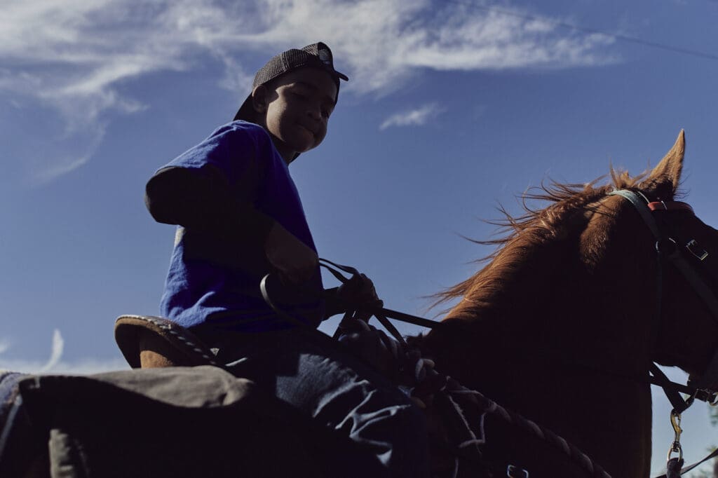 Gem Hale's "Young Cowboy on Trail Ride," 2020 