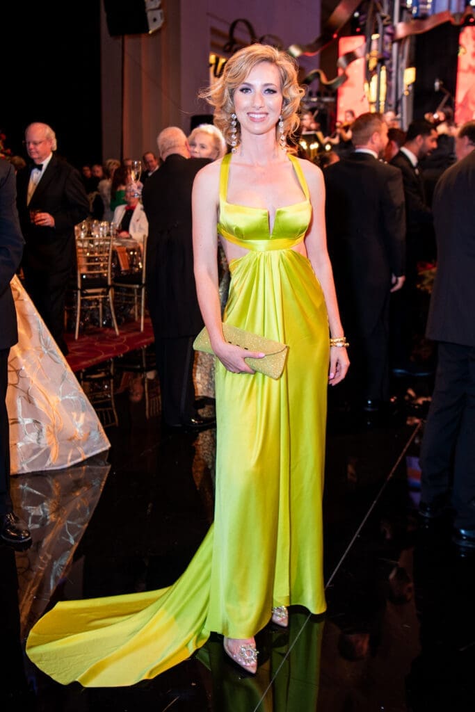 Kaleta Blaffer Johnson in Houston designer Bach Mai at the Houston Grand Opera Ball (Photo by Michelle Watson/Catchlight Group)